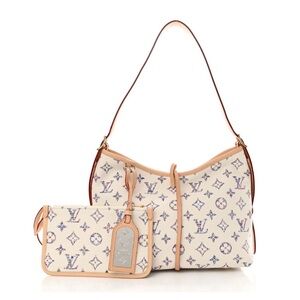 Louis Vuitton Cream and Brown Shoulder Bag Set